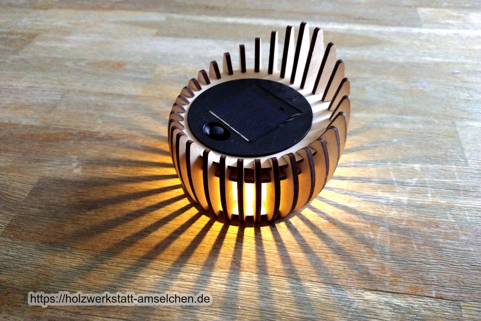 runde wellenförmige Solarleuchte