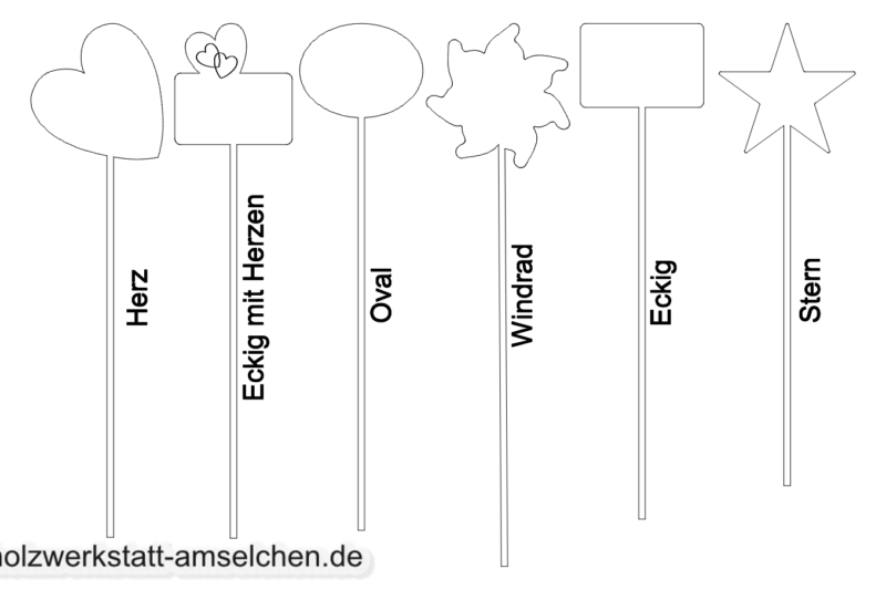 personalisierte Dekostecker Pflanzstecker / Blumenstecker / Geschenkstecker