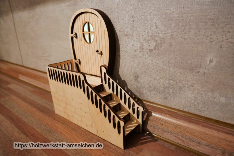 Wichteltür mit oder ohne Beleuchtung und Treppe – Bild 6