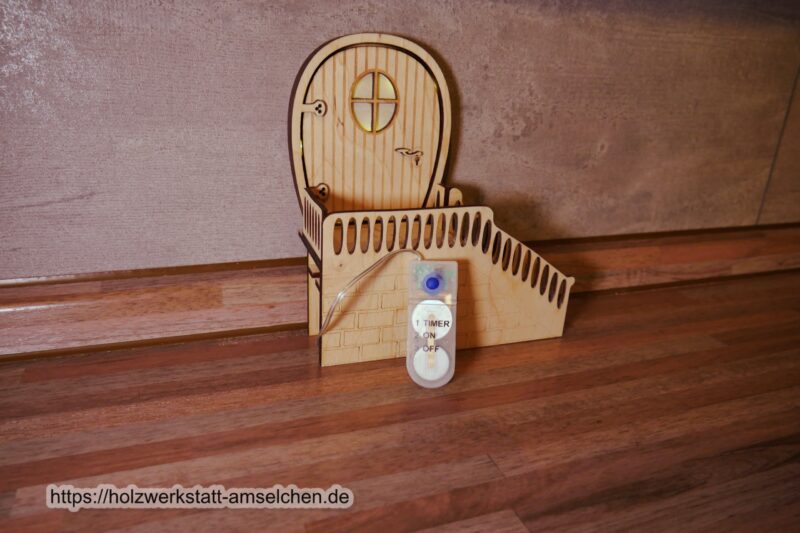 Wichteltür mit oder ohne Beleuchtung und Treppe – Bild 4