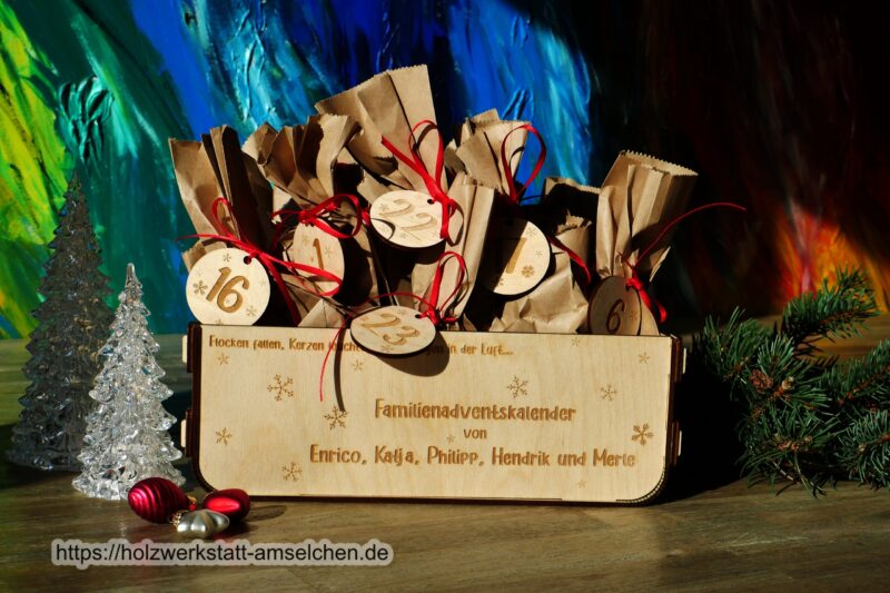 Adventskalenderset zum Selbstgestalten, personalisierbar