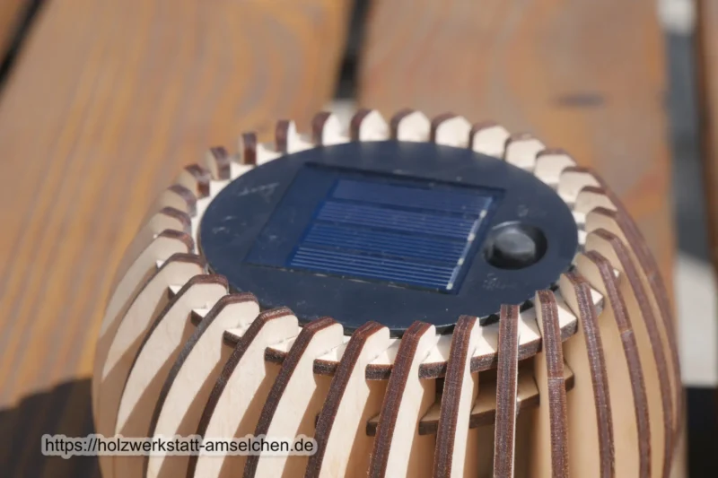 Runde Solarleuchte mit individueller Wunschgravur