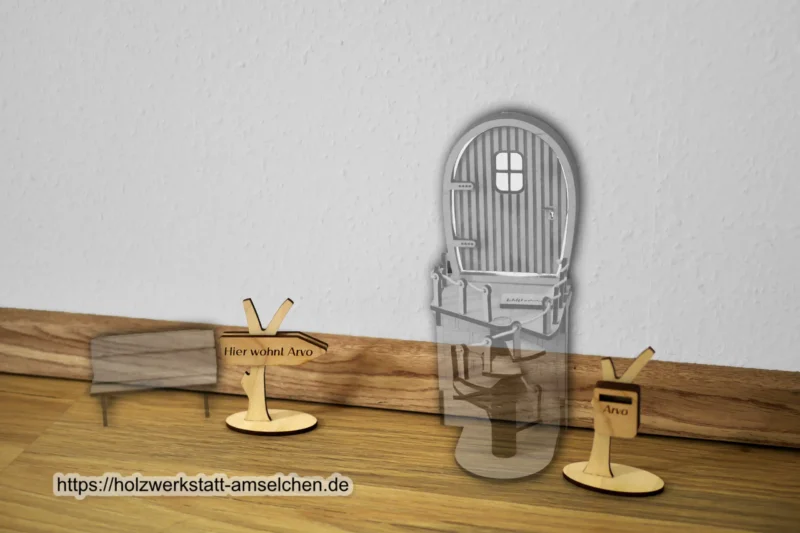 DIY-Bausatz Wichtelschild und Wichtelbriefkasten